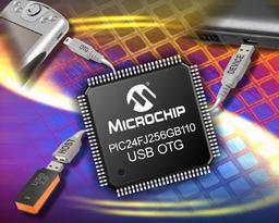 Microchip Technology добавляет в 16-разрядные MCU с рекордно малым энергопотреблением поддержку USB 2.0 OTG